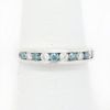 Picture of 14k White Gold Blue & White Diamond Band