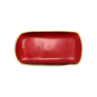 Picture of Metallic Glass Ruby Tray