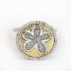 Picture of 14k Two Tone Gold Diamond Sand Dollar Ring