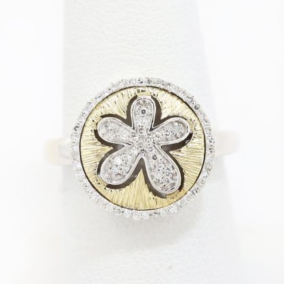 Picture of 14k Two Tone Gold Diamond Sand Dollar Ring
