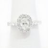 Picture of 14k White Gold Brilliant Oval Diamond Halo Ring