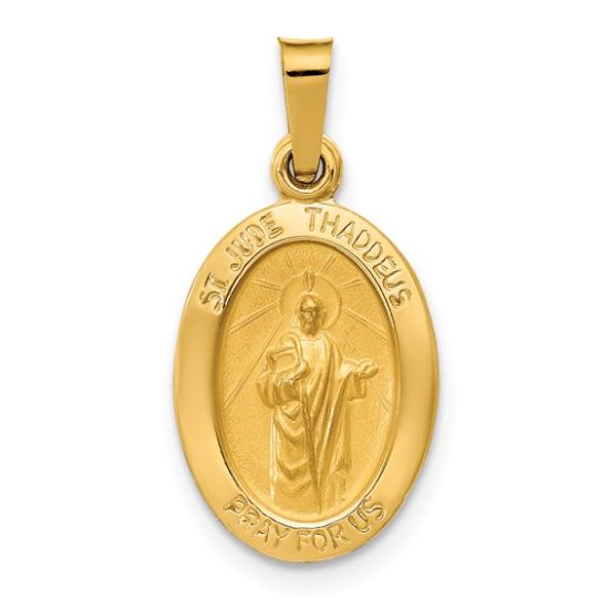 Picture of 14k Yellow Gold Oval St. Jude Thaddeus Medal Pendant