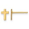 Picture of 14k Yellow Gold Mini Cross Post Earrings