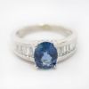 Picture of 14k White Gold Sapphire & Diamond Ring