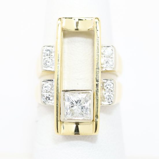Picture of 18k Yellow Gold Diamond Slide Ring