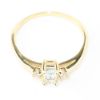 Picture of 14k Yellow Gold Aquamarine & Diamond Ring