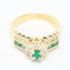Picture of 14k Yellow Gold Tsavorite Garnet & Diamond Ring