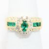 Picture of 14k Yellow Gold Tsavorite Garnet & Diamond Ring