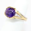 Picture of Platinum & 18k Yellow Gold Cabochon Amethyst, Tourmaline & Diamond Ring