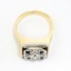 Picture of Vintage 18k Two Tone Gold Diamond & Synthetic Sapphire Ring
