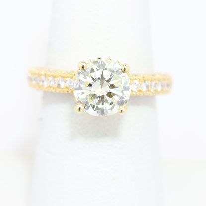 Picture of 14k Yellow Gold Brilliant Diamond Ring
