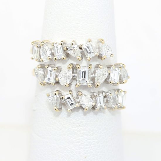 Picture of 18k Two Tone Gold Diamond Wrap Ring