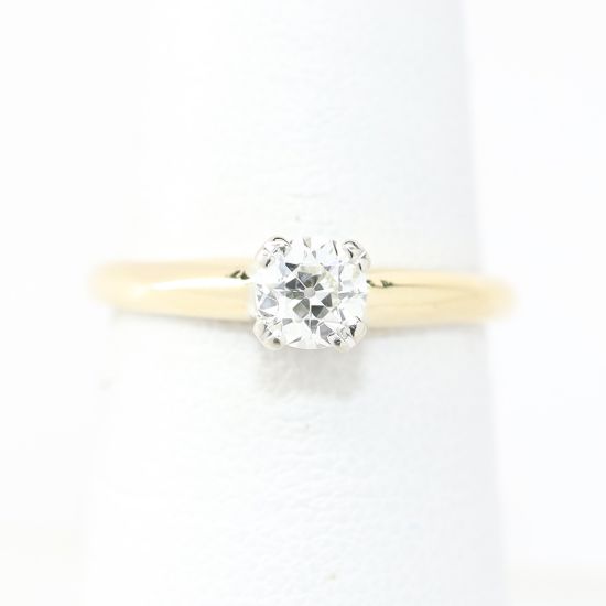 Picture of 14k Yellow Gold Diamond Solitaire Ring