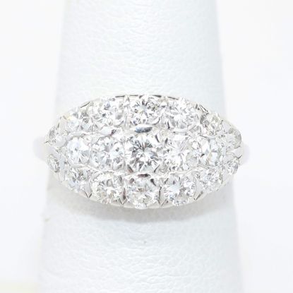 Picture of 14k White Gold Diamond Cluster Ring