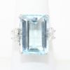 Picture of 14k White Gold Aquamarine & Diamond Ring