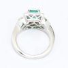 Picture of 14k White Gold Emerald & Diamond Ring