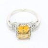 Picture of 18k White Gold Citrine & Diamond Ring
