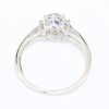 Picture of 14k White Gold Oval Tanzanite & Diamond Halo Ring