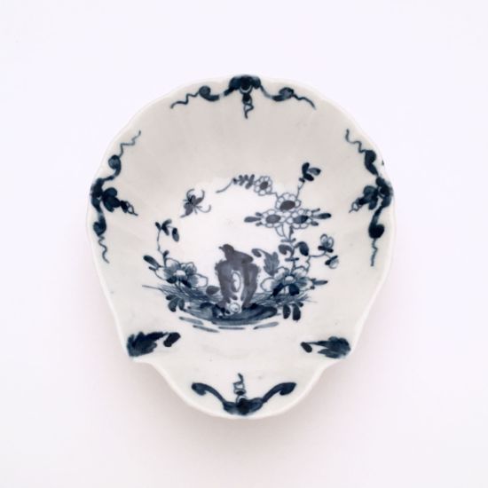 Picture of Rare "Two Peony Rock Bird" Shell Pickle Dish