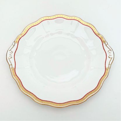 Picture of Red Round Handled Cake Plate
