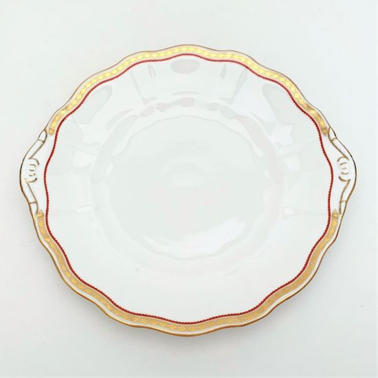 Picture of Red Round Handled Cake Plate