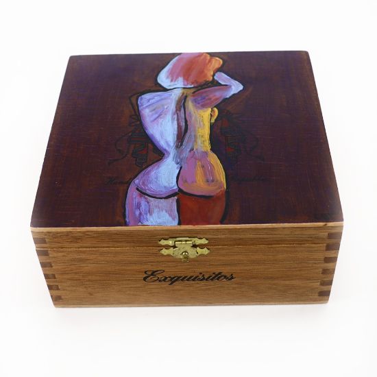Picture of Arturo Fuente Hand Painted Cigar Box by New Orleans Artist, CBT