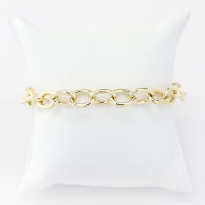 Picture of 14k Yellow Gold Cable Link Chain Bracelet