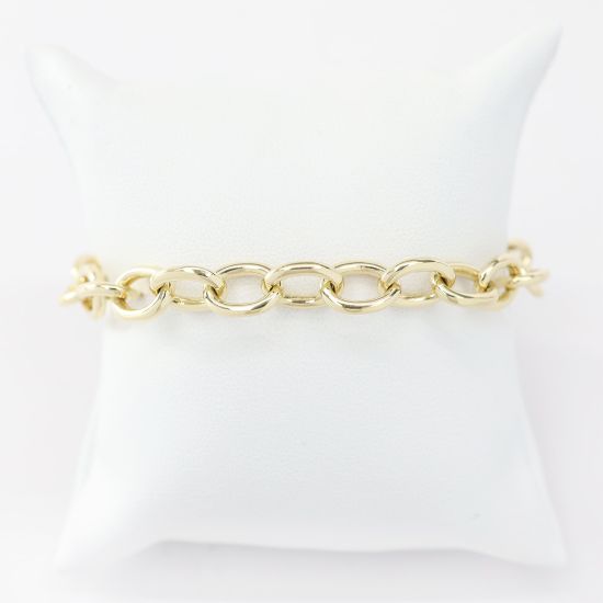 Picture of 14k Yellow Gold Cable Link Chain Bracelet