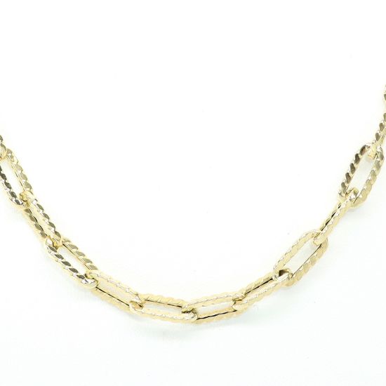 Picture of 18k Yellow Gold Paperclip Link Chain