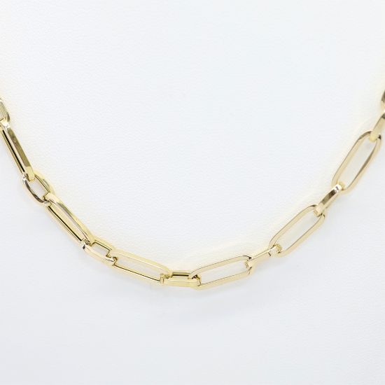 Picture of 14k Yellow Gold Alternating Paperclip Link Chain