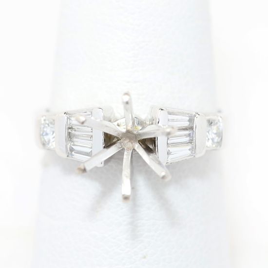 Picture of 14k White Gold Diamond Semi-Mount Ring