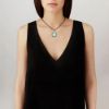 Picture of Arthuse Pendant, Clear Crystal, Blue Lacquer, 18k Gold Plated