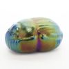 Picture of Iridescent Glass Rainbow Scarab Beetle Paperweight