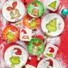 Picture of 'Merry Grinchmas' Set of 4 Tidbit Plates, Assorted