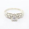 Picture of Vintage 14k White Gold & Diamond Engagement Ring