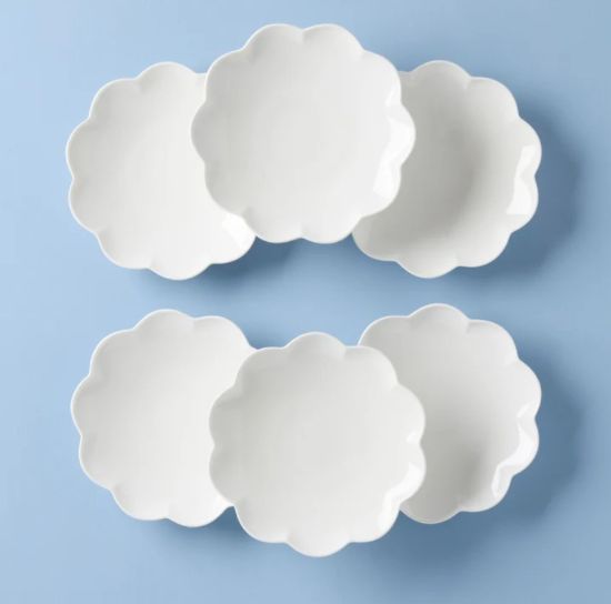 Picture of New Set of 6 Accent Plates, Scallop