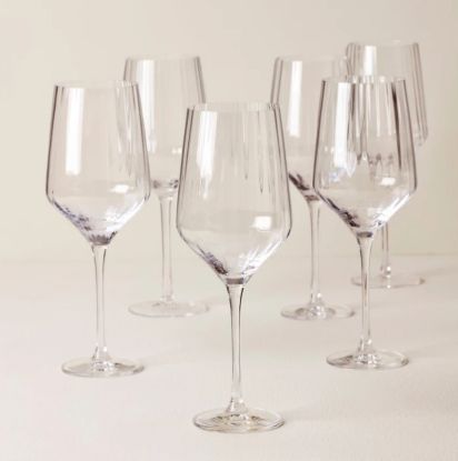 Picture of New Angled Optic Wine Glasses, Set of 6