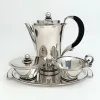 Picture of Four Piece Sterling Silver Pyramid Coffee Set and Tray