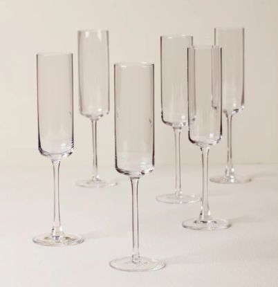 Picture of New Straight Sided Champagne Flutes, Set of 6