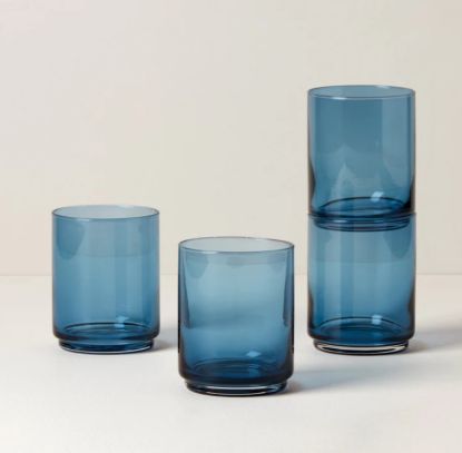 Picture of New Tall Blue Glasses, Set of 4