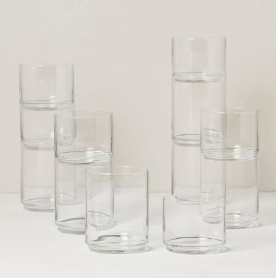 Picture of New Stackable Clear Glass Set, Set of 12