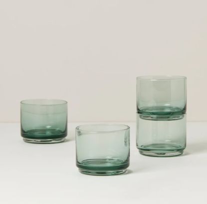 Picture of New Short Green Glasses, Set of 4