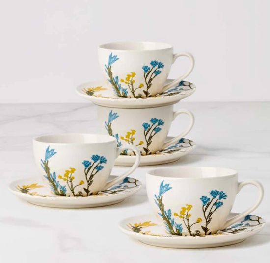 Picture of New Set of 4 Teacups & Saucers