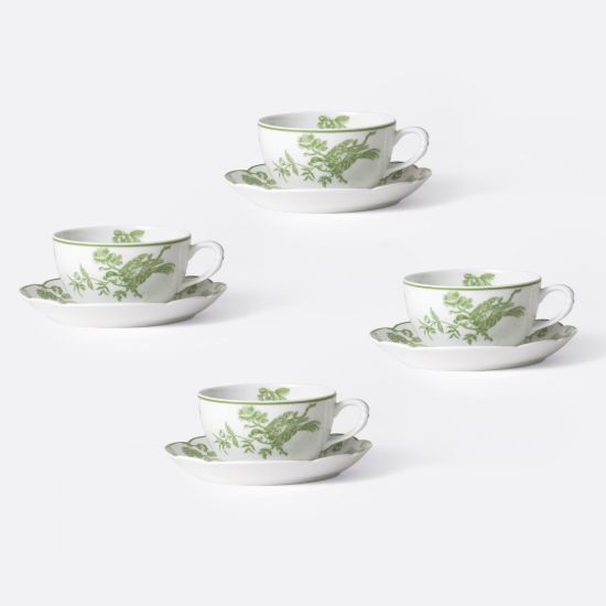 Picture of New Set of 4 Tea Cups & Saucers 4.5 oz