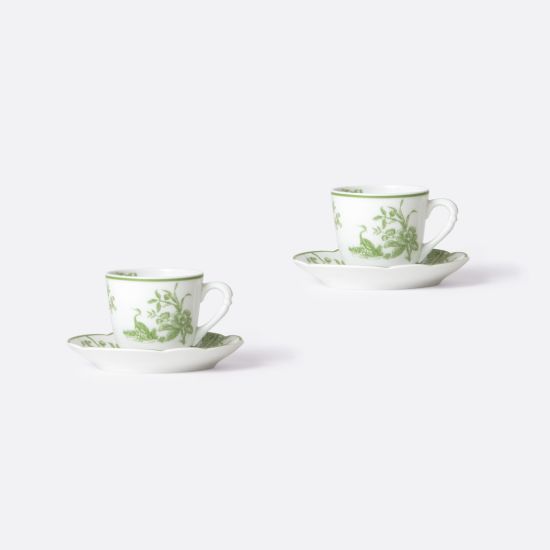 Picture of New Set of 2 Moka/Espresso Cups & Saucers 2 oz