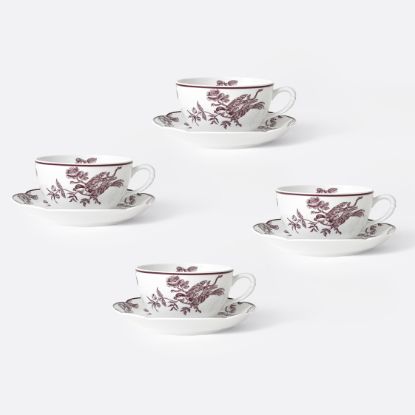 Picture of New Set of 4 Tea Cups & Saucers 4.5 oz