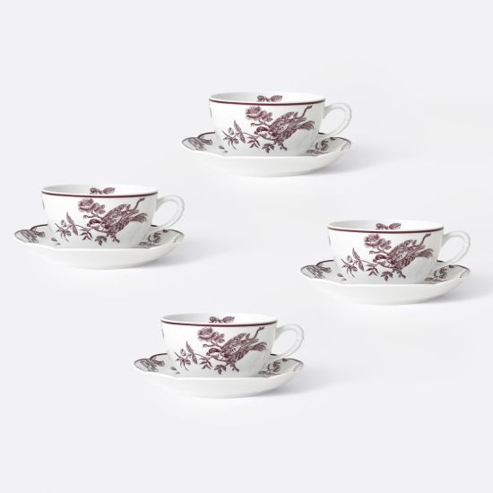 Picture of New Set of 4 Tea Cups & Saucers 4.5 oz