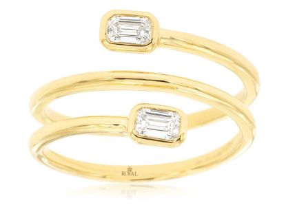 Picture of 14k Yellow Gold Diamond Wrap Around Ring