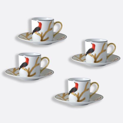 Picture of New Set of 4 Espresso Cups & Saucers 3 oz