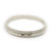 Picture of Antique 18k White Gold Wedding Band with Floral Panels & Milgrain Details
